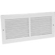 14 x 6-Inch White Sidewall Return Air Grille For Sale