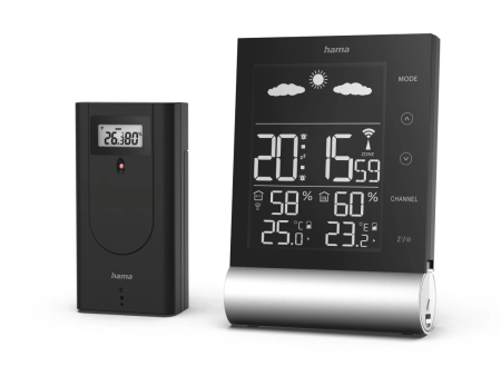 Hama 00186417 Weather Station Black Line black Supply