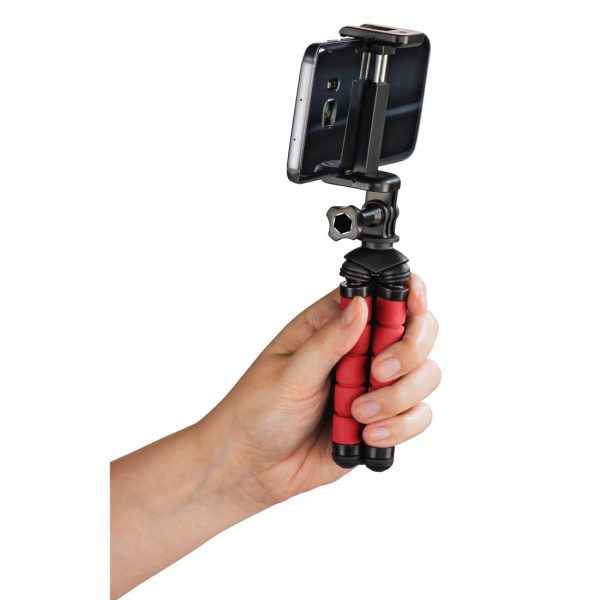 Hama 00004611 Flex Mini-Tripod for Smartphone and GoPro 14cm Red on Sale