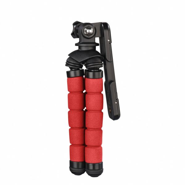 Hama 00004611 Flex Mini-Tripod for Smartphone and GoPro 14cm Red on Sale