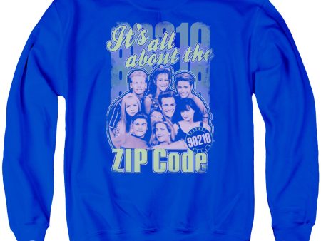 90210 : ZIP CODE ADULT CREW NECK SWEATSHIRT ROYAL BLUE XL Online