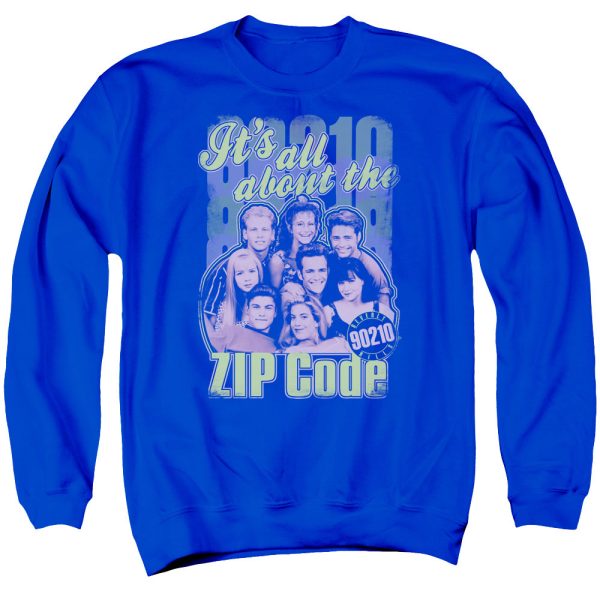 90210 : ZIP CODE ADULT CREW NECK SWEATSHIRT ROYAL BLUE XL Online