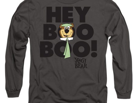 YOGI BEAR : HEY BOO BOO L\S ADULT T SHIRT 18\1 Charcoal 3X on Sale