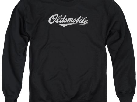 OLDSMOBILE : OLDSMOBILE CURSIVE LOGO ADULT CREW SWEAT Black LG Online