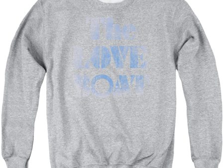 LOVE BOAT : DISTRESSED ADULT CREW NECK SWEATSHIRT ATHLETIC HEATHER XL For Sale