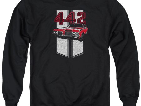 OLDSMOBILE : 442 ADULT CREW SWEAT Black LG Online