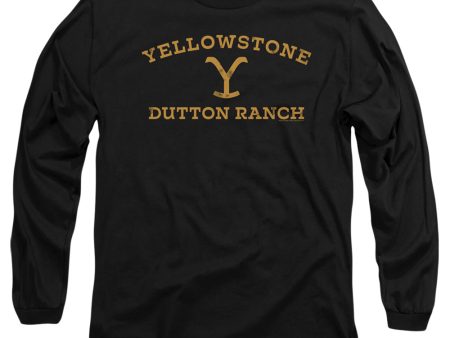 YELLOWSTONE : ARCHED LOGO L\S ADULT T SHIRT 18\1 Black 2X on Sale