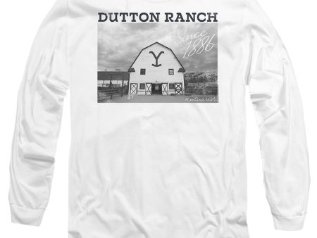 YELLOWSTONE : DUTTON BARN L\S ADULT T SHIRT 18\1 White SM Online Sale