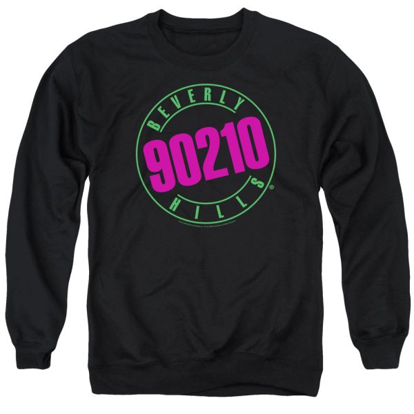 90210 : NEON ADULT CREW NECK SWEATSHIRT BLACK XL Fashion