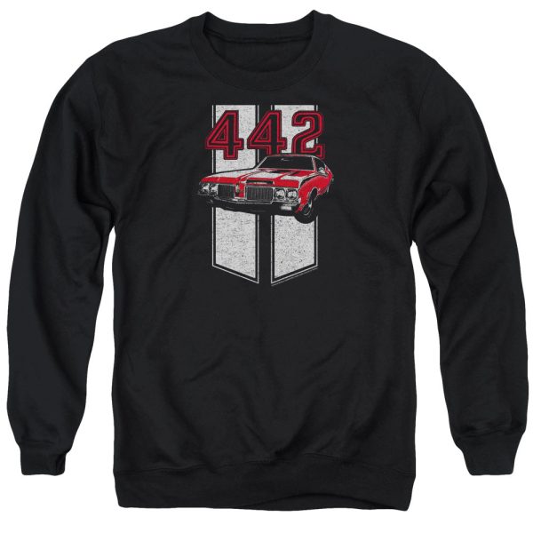 OLDSMOBILE : 442 ADULT CREW SWEAT Black 3X Online Hot Sale