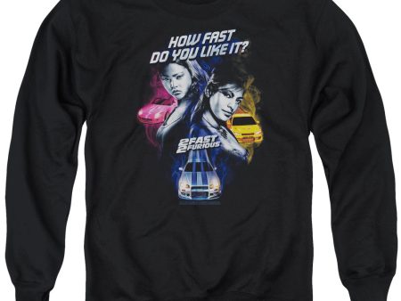 2 FAST 2 FURIOUS : FAST WOMEN ADULT CREW NECK SWEATSHIRT BLACK MD Discount