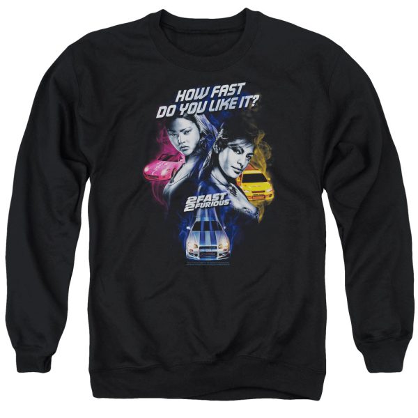 2 FAST 2 FURIOUS : FAST WOMEN ADULT CREW NECK SWEATSHIRT BLACK MD Discount