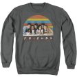 FRIENDS : SODA FOUNTAIN ADULT CREW SWEAT Charcoal 2X Fashion