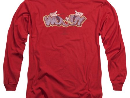 WOODY WOODPECKER : SKETCHY BIRD L\S ADULT T SHIRT 18\1 Red SM Sale