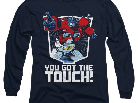 TRANSFORMERS : YOU GOT THE TOUCH L\S ADULT T SHIRT 18\1 Navy XL Hot on Sale