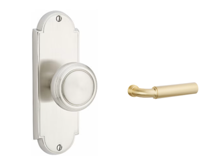 Emtek 8026MNG Privacy , Sideplate Locksets Delaware Non-Keyed 7-1 8 , Manning Lever For Cheap